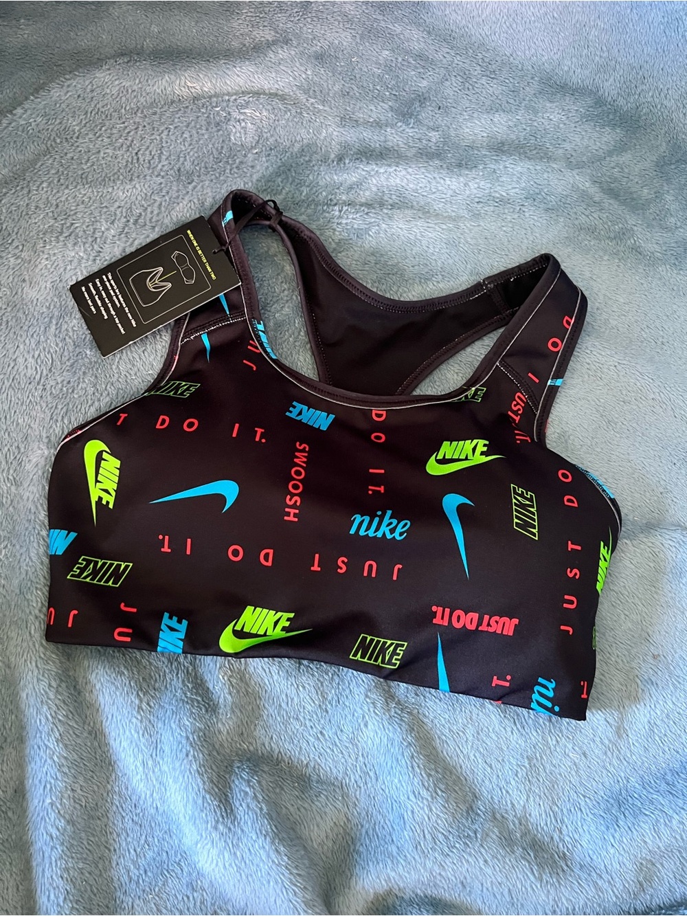 Nike Black Sports with neon accent sizeM NWT